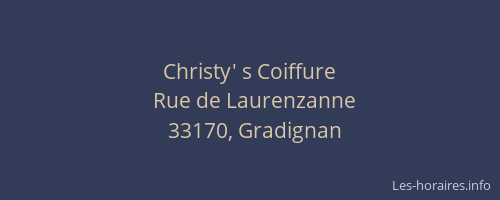 Christy' s Coiffure