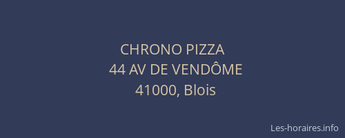 CHRONO PIZZA