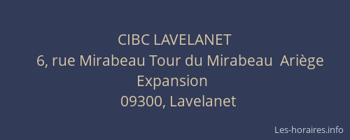 CIBC LAVELANET