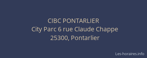 CIBC PONTARLIER