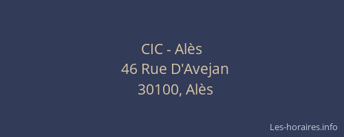 CIC - Alès