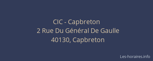 CIC - Capbreton