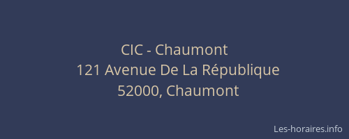 CIC - Chaumont