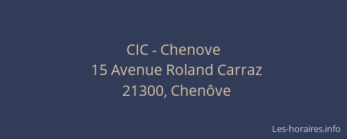 CIC - Chenove