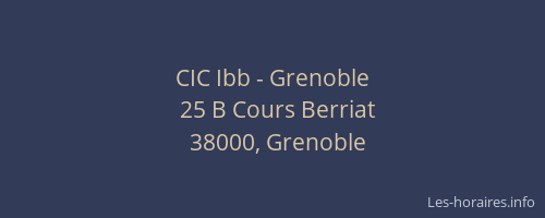 CIC Ibb - Grenoble
