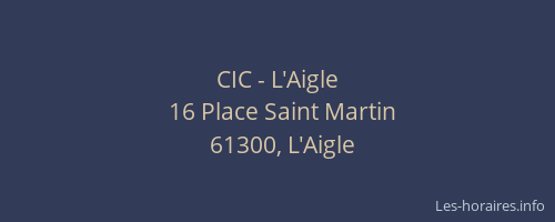 CIC - L'Aigle