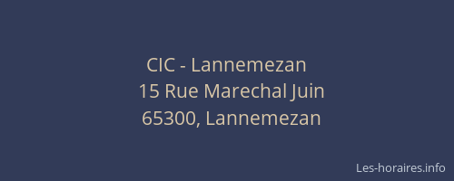 CIC - Lannemezan