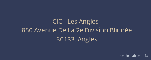 CIC - Les Angles