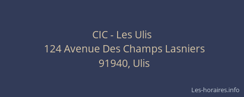 CIC - Les Ulis