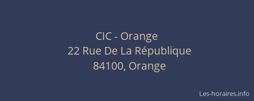 CIC - Orange