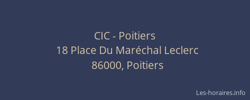 CIC - Poitiers