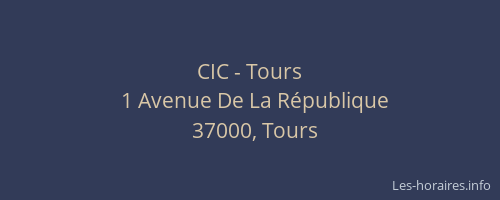 CIC - Tours