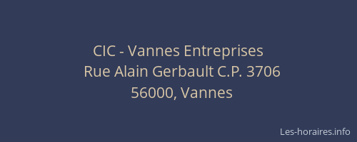CIC - Vannes Entreprises