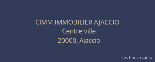 CIMM IMMOBILIER AJACCIO