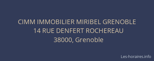 CIMM IMMOBILIER MIRIBEL GRENOBLE