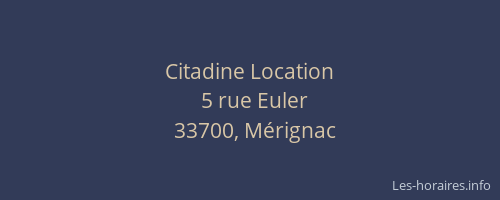 Citadine Location