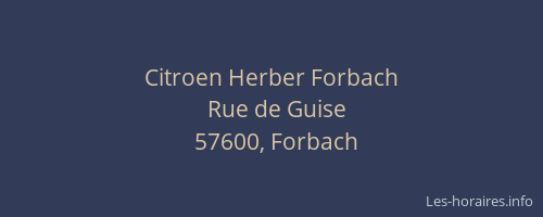Citroen Herber Forbach