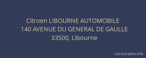 Citroen LIBOURNE AUTOMOBILE