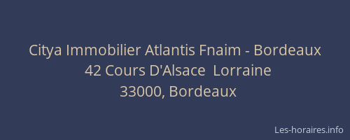 Citya Immobilier Atlantis Fnaim - Bordeaux