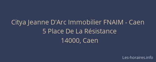 Citya Jeanne D'Arc Immobilier FNAIM - Caen