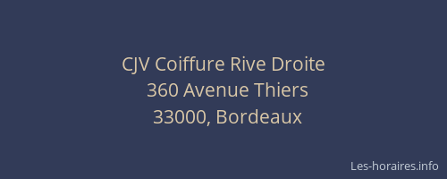 CJV Coiffure Rive Droite