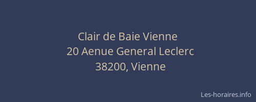 Clair de Baie Vienne