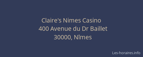 Claire's Nimes Casino