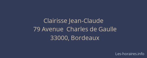 Clairisse Jean-Claude