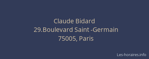 Claude Bidard