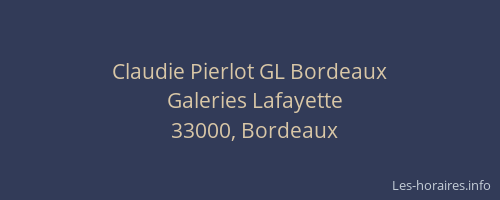 Claudie Pierlot GL Bordeaux