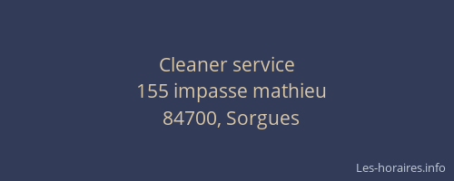 Cleaner service
