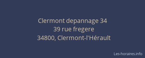 Clermont depannage 34