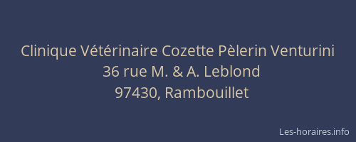 Clinique Vétérinaire Cozette Pèlerin Venturini