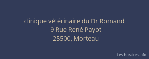 clinique vétérinaire du Dr Romand