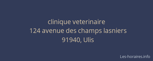 clinique veterinaire