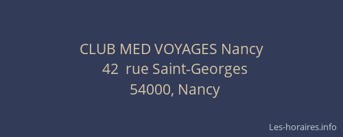 CLUB MED VOYAGES Nancy