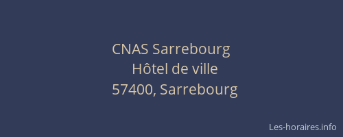 CNAS Sarrebourg