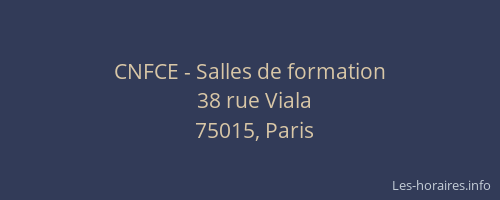 CNFCE - Salles de formation