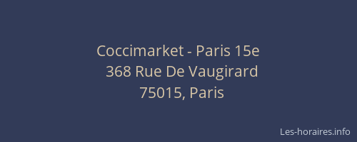 Coccimarket - Paris 15e