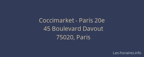 Coccimarket - Paris 20e