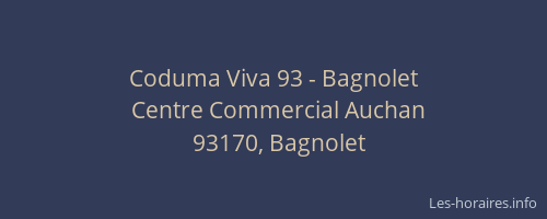Coduma Viva 93 - Bagnolet