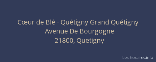 Cœur de Blé - Quétigny Grand Quétigny