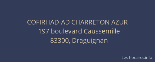 COFIRHAD-AD CHARRETON AZUR