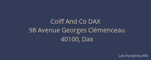 Coiff And Co DAX