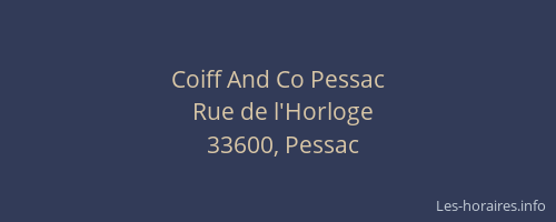 Coiff And Co Pessac