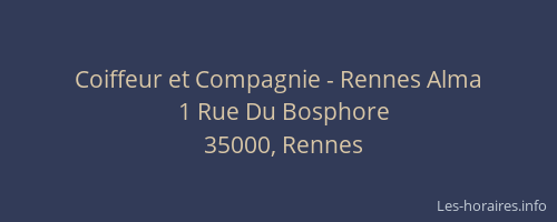 Coiffeur et Compagnie - Rennes Alma