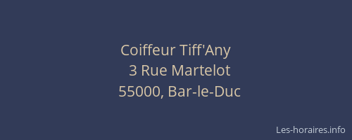 Coiffeur Tiff'Any