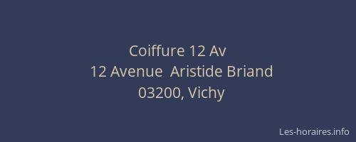 Coiffure 12 Av