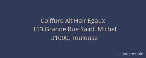 Coiffure Alt'Hair Egaux