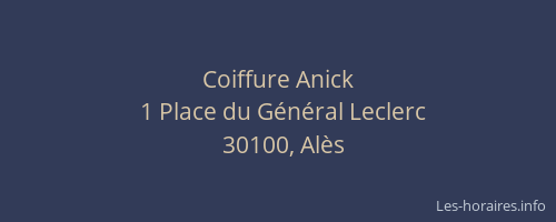 Coiffure Anick